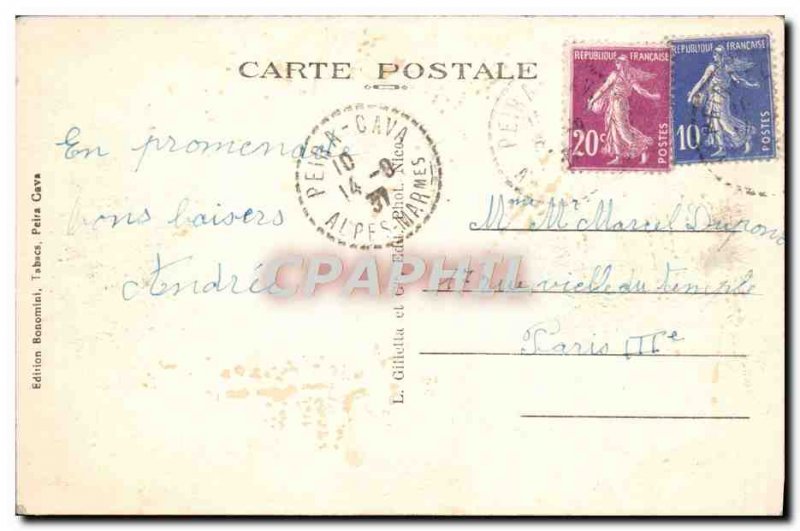 Old Postcard From Around Peira Cava Route De Turini And La Foret