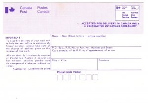 Canada Post, Change of Address Announcement 1972, Postal Stationery
