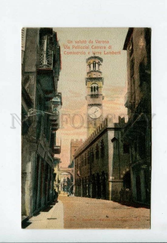 3155993 ITALY VERONA Via Pelicciai Vintage postcard