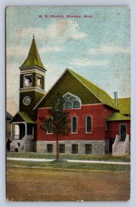 J96/ Norway Michigan Postcard c1910 M.E. Church Building 400