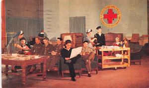 Red Cross Canteen in Union Station, Saint Paul Red Cross 1946 crease,  stains...