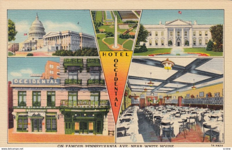 WASHINGTON DC , 1930-40s ; Hotel Occidental