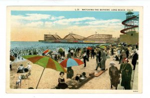 CA - Long Beach. The Pike, Roller Coaster, Amusements, Beach ca 1920's