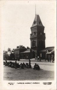 PC PAKISTAN, KARACHI, EMPRESS MARKET, Vintage REAL PHOTO Postcard (b43315)