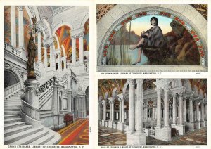 Washington, D.C. Library of Congress STAIRCASE~COLUMNS~BOY OF WINANDER *3* Cards