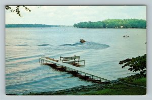 Watervliet MI-Michigan, Paw Paw Lake, Chrome Postcard 