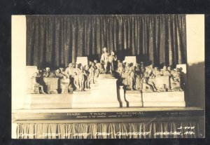 RPPC HANNIBAL MISSOURI MARK TWAIN STATUE THEATRE INTERIOR REAL PHOTO POSTCARD