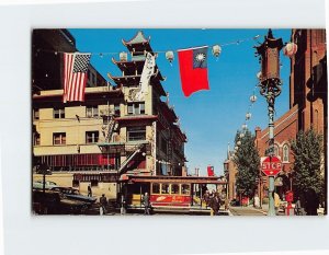 Postcard Grant Avenue, San Francisco's Chinatown, San Francisco, California