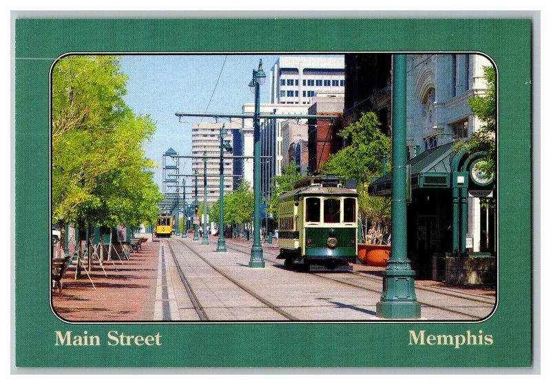 Main Street MEMPHIS Vintage Postcard Continental View Card