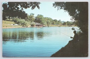 State View~Schenk Lake In Oglebay Park Wheeling West Virginia~Vintage Postcard