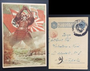 GERMAN THIRD 3rd REICH / ITALIAN AXIS PACT ORIGINAL PROPAGANDA SAMURAI WARRIOR