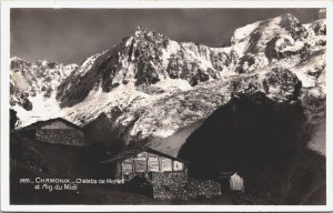 France Chamonix Chalets de Merlet Aig du Midi Vintage RPPC 09.13