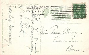 Saratoga Springs New York, 1920 Walk Chauncey Olcott's Gardens Vintage Postcard