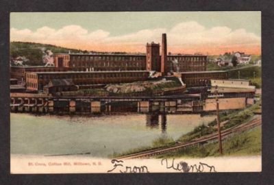 NEW BRUNSWICK NB Cotton Mills Factory MILLTOWN ST Croix Carte Postale Canada