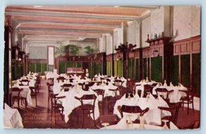 Milwaukee Wisconsin WI Postcard Hotel Charlotte Dining Room Interior View 1910