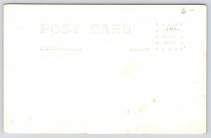 Cambridge Illinois~First Methodist Church~Small Garage~1940s RPPC