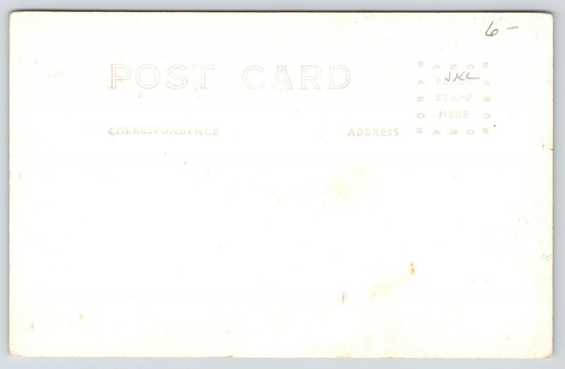 Cambridge Illinois~First Methodist Church~Small Garage~1940s RPPC