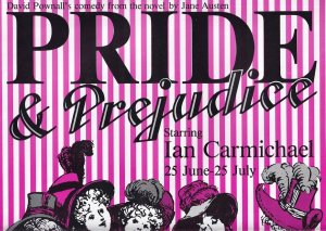 Pride & Prejudice Ian Carmichael York 1980s Theatre Royal Poster