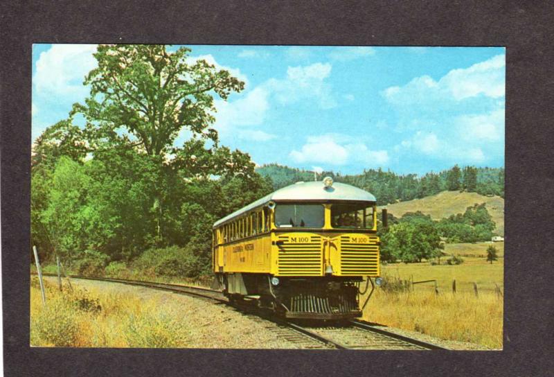 CA The Skunk Railroad Train Railway Ft Fort Bragg Willits California Postcard