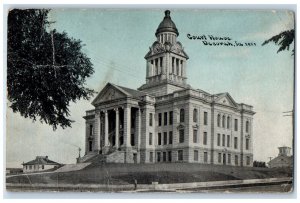 Decorah Iowa IA Postcard Court House Building Exterior View 1910 Antique Vintage