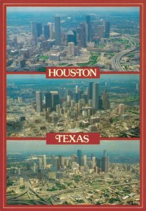 USA Texas Houston Aerial Perspective Vintage Postcard BS.10