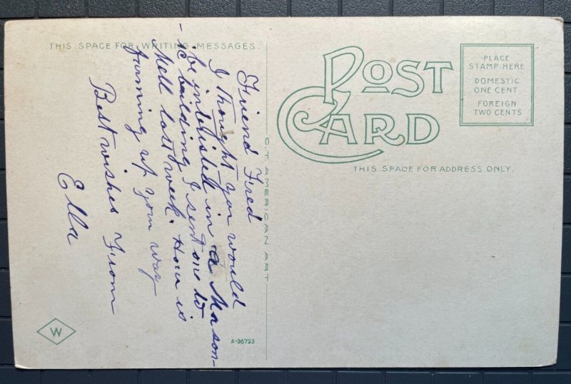 Vintage Postcard 1913 Kora Temple Shrine Building Lewiston Maine 