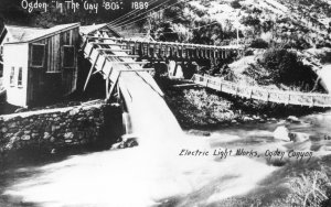 Postcard RPPC View of Electric Lights Works, Ogden Canyon, UT.       S6