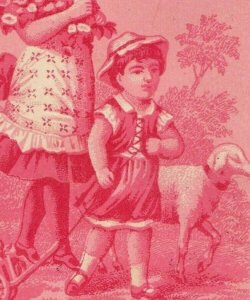 1880s Massachusetts Boot & Shoe Co. Children Lamb & Toy P229
