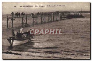 Old Postcard Arcachon Cote d'Argent has Debarcadere Belisaire Charter