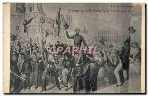 Old Postcard Triumph Lamartine the 1848 Revolution