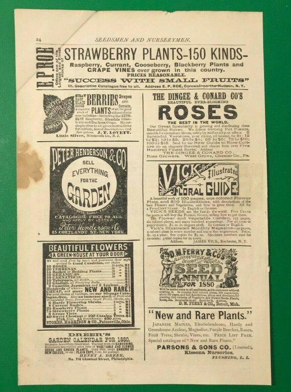 1880 Colgate Co. Steel Pens Chocolate Cocoa Victorian Original Print Ads 2v1-104 