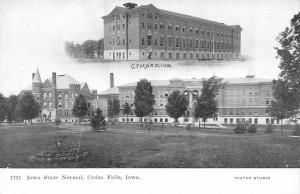 IA, Cedar Falls  IOWA STATE NORMAL SCHOOL~GYMNASIUM Split View  c1910's Postcard