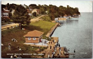 Postcard Brockville Ontario c1934 Bathing Pavilion Leeds & Grenville County