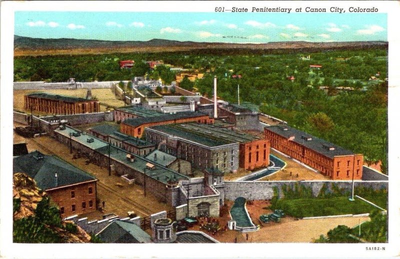 Canon City, CO Colorado  STATE PENITENTIARY Prison Grounds  ca1940's Postcard