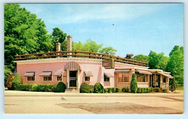 NEW ASHFORD, Massachusetts MA ~ Roadside THE SPRINGS Restaurant c1960s  Postcard