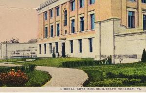 1915 State College PA Liberal Arts Building Penn University Centre WB Postcard