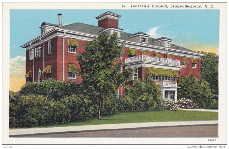 Hospital , LEAKSVILLE-SPRAY , North Carolina , 1910s