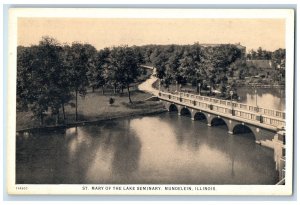 c1940's St. Mary Of The Lake Seminary Mundelein Illinois IL Unposted Postcard