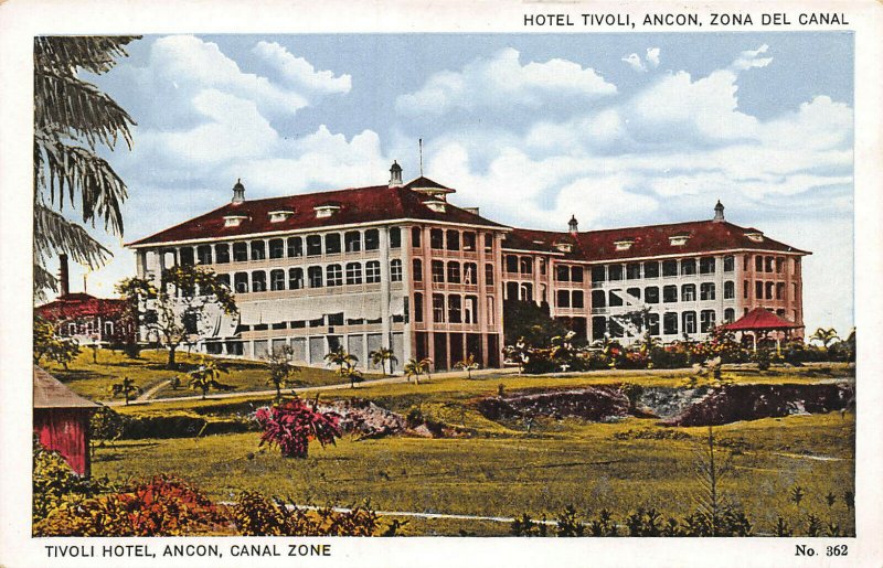 Hotel Tivoli, Ancon, Canal Zone, Early Postcard, Unused