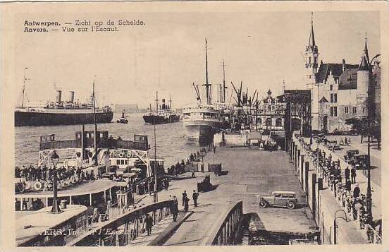 Belgium Anvers Vue sur l'Escaut 1937