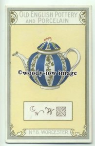 su2007 - Old English Pottery & Porcelain - Worcester - postcard Chairman Cigs