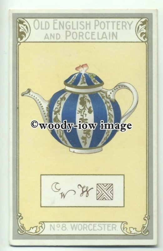 su2007 - Old English Pottery & Porcelain - Worcester - postcard Chairman Cigs