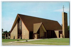 c1960 Trinity Lutheran Church South Erie Missouri Synod Wichita Kansas Postcard