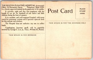 The Boston Floating Hospital Open Air Deck Massachusetts MA Postcard