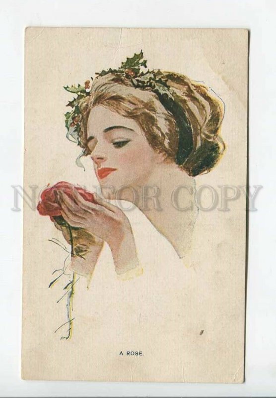 3182477 Rose BELLE by Harrison FISHER Vintage FINNISH PC