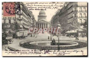 Postcard Old Paris Soufflot Street and Pantheon