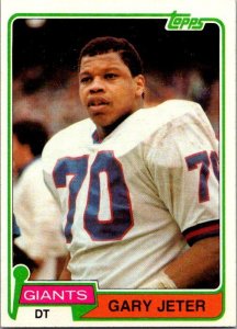 1981 Topps Football Card Gary Jeter New York Giants sk10288