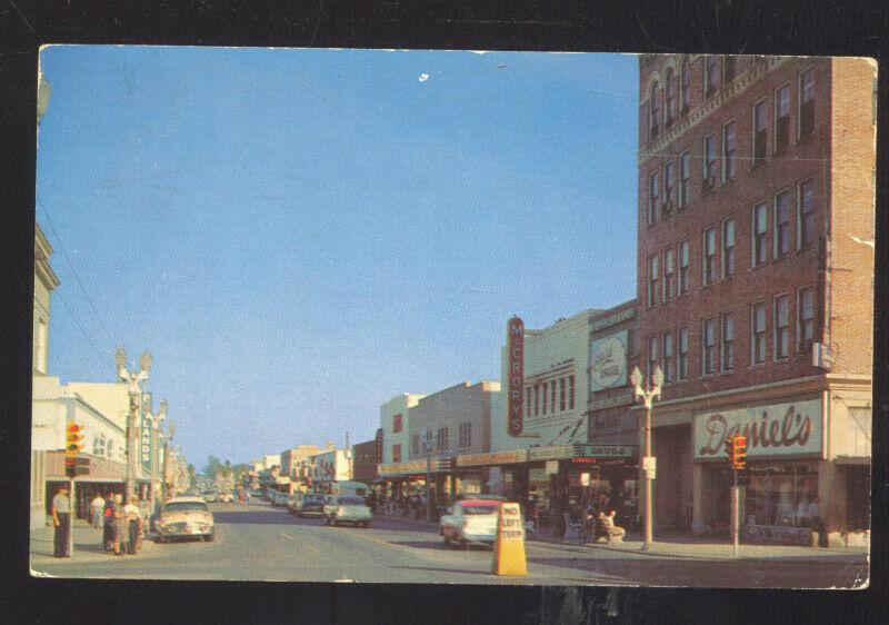 CLEARWATER FLORIDA DOWNTOWN CLEVELAND STREET SCENE 1950's CARS OLD POSTCARD