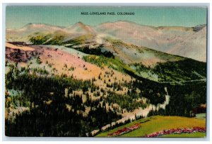 c1941 Loveland Pass Shortest Route Denver Leadville Colorado CO Posted Postcard