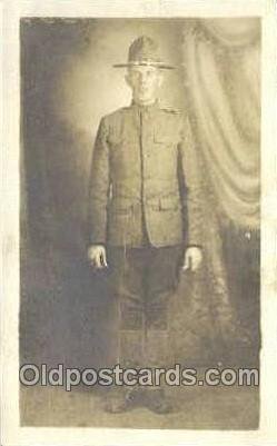 WWI Real Photo Military Soldier in Uniform Unused 